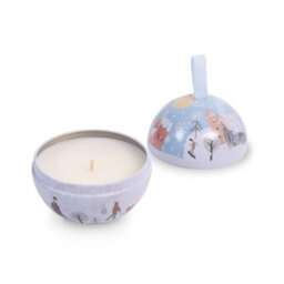 Heart and Home Christmas Tin Soy Candle - Snowflake Sparkle Fragrance - 20 Hours Burn - thumbnail 3