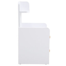 Living And Home Wooden 2-Drawers Bedside Table Nightstand With A Shelf - thumbnail 3