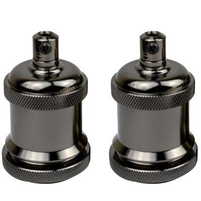 Vintage Brass E27 Lamp Holder Screw Bulb Socket Light Fitting For Edison Bulbs, Pendant, Ceiling Wall Mounted Lighting, Diy Home - image 1