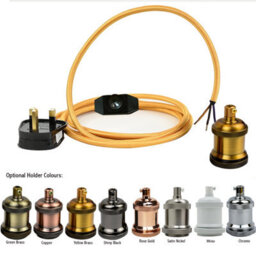 Vintage Brass E27 Lamp Holder Screw Bulb Socket Light Fitting For Edison Bulbs, Pendant, Ceiling Wall Mounted Lighting, Diy Home - thumbnail 6