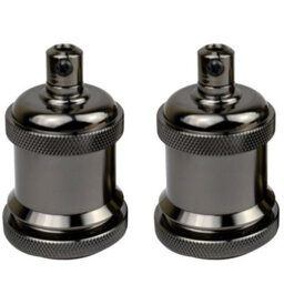 Vintage Brass E27 Lamp Holder Screw Bulb Socket Light Fitting For Edison Bulbs, Pendant, Ceiling Wall Mounted Lighting, Diy Home - thumbnail 1