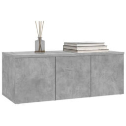 Berkfield Classic Tv Cabinet Concrete Grey 80X34X30 Cm Engineered Wood - thumbnail 4
