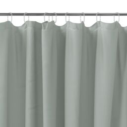 GoodHome Koros Sage Grey Plain Shower Curtain (W)180Cm - thumbnail 2