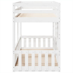 Berkfield Bunk Bed White 80X200 Cm Solid Wood Pine - thumbnail 6