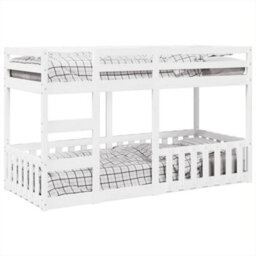 Berkfield Bunk Bed White 80X200 Cm Solid Wood Pine - thumbnail 4