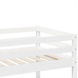 Berkfield Bunk Bed White 80X200 Cm Solid Wood Pine - thumbnail 8