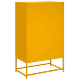 Berkfield Highboard Mustard Yellow 68.5X39X111.5 Cm Steel - thumbnail 6