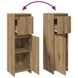 Berkfield Stylish Bathroom Cabinet Artisan Oak 30X30X95 Cm Engineered Wood - thumbnail 7