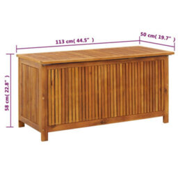 Berkfield Garden Storage Box 113X50X58 Cm Solid Acacia Wood - thumbnail 8