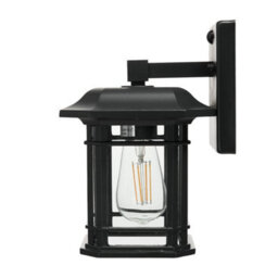 Living And Home Matte Black Antique Metal Outdoor Waterproof Wall Lamp With Motion Sensor, E27 Bulb - thumbnail 4