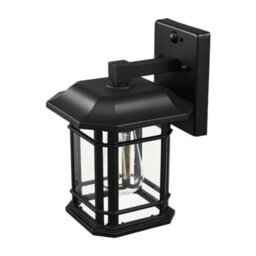 Living And Home Matte Black Antique Metal Outdoor Waterproof Wall Lamp With Motion Sensor, E27 Bulb - thumbnail 5