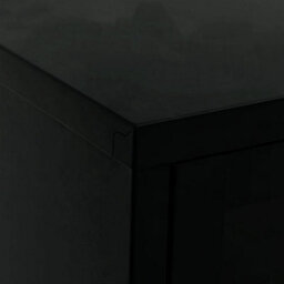 Berkfield Tv Cabinet Black 90X30X44 Cm Steel And Glass - thumbnail 8
