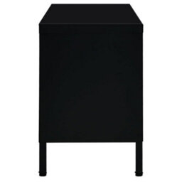 Berkfield Tv Cabinet Black 90X30X44 Cm Steel And Glass - thumbnail 4
