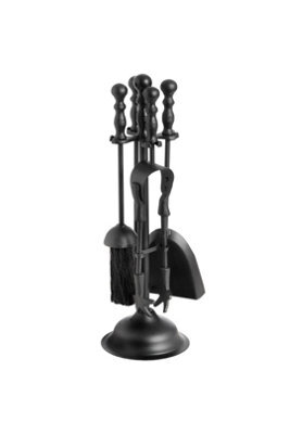Black Duchess Top Fireplace Tool Set Elegant, Durable - image 1