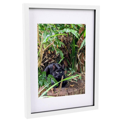 "Nicola Spring 3D Box Photo Frame With A4 Mount - A3 (12"" X 17"") - White/white" - image 1