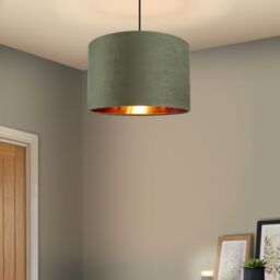 GoodHome Bodmin Olive Round Lamp Shade (D)30Cm - thumbnail 9
