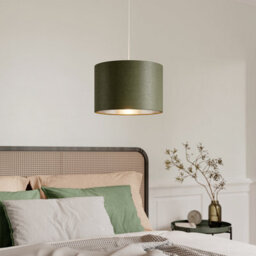 GoodHome Bodmin Olive Round Lamp Shade (D)30Cm - thumbnail 1