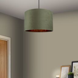 GoodHome Bodmin Olive Round Lamp Shade (D)30Cm - thumbnail 8