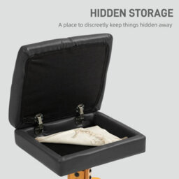 Black Massage Recliner Chair With Footstool, Remote Control And Hidden Storage - thumbnail 5