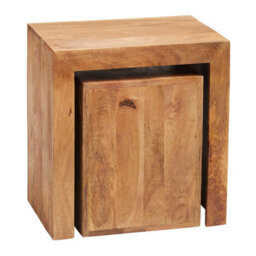 Worcester Poko Light Mango Cubed Nest Of 2 Tables - thumbnail 2