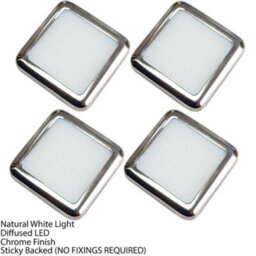 Square Led Plinth Light Kit With 4 Natural White Spotlights For Kitchen And Bathroom - thumbnail 3