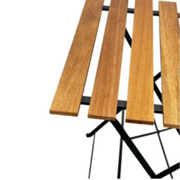Folding Wooden Garden Bistro Set, 2 Seater Garden Furniture Set, Folding Bistro - thumbnail 4