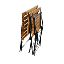 Folding Wooden Garden Bistro Set, 2 Seater Garden Furniture Set, Folding Bistro - thumbnail 5