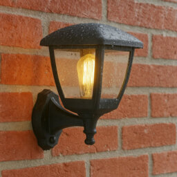 CGC Lighting Cgc Nova Large Black Outdoor Wall Lantern Light Pir Motion Sensor With Clear Diffuser Ip44 Polycarbonate Coastal - thumbnail 2