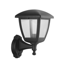 CGC Lighting Cgc Nova Large Black Outdoor Wall Lantern Light Pir Motion Sensor With Clear Diffuser Ip44 Polycarbonate Coastal - thumbnail 3