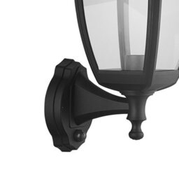CGC Lighting Cgc Nova Large Black Outdoor Wall Lantern Light Pir Motion Sensor With Clear Diffuser Ip44 Polycarbonate Coastal - thumbnail 4