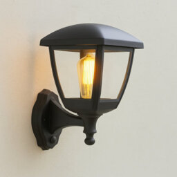 CGC Lighting Cgc Nova Large Black Outdoor Wall Lantern Light Pir Motion Sensor With Clear Diffuser Ip44 Polycarbonate Coastal - thumbnail 5