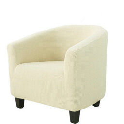 Light Yellow Single-Seater Sofa Cover, Universal Semi-Circular Pattern, Anti-Scratch Cat Sofa Cover, Simple And Effective