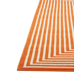 Vitaminic Braid Orange Geometric Rug  By Unique Rugs-133Cm X 190Cm - thumbnail 3