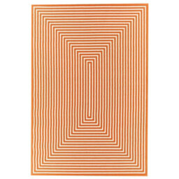 Vitaminic Braid Orange Geometric Rug  By Unique Rugs-133Cm X 190Cm - thumbnail 2