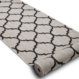 RugsX Runner Sizal Floorlux Design 20608 Moroccan Trellis Silver / Black 80   80X360 Cm - thumbnail 2