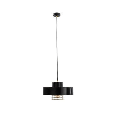 Luminosa Lighting Luminosa Bossi Dome Pendant Ceiling Light Gold, Black, 30Cm, 1X E27