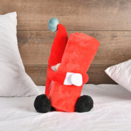 Smart Living Cozy Fleece Throw Blanket With Matching Soft Toy - Throw 100 X 85 Cm - Toy 25 X 8.5Cm - thumbnail 4