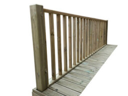 Arbor Garden Solutions Softwood Deck Balustrade Kit, 0.5M, Light Green, 2X Deck Posts - thumbnail 2