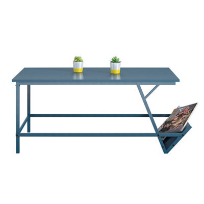 Novogratz Regal Coffee Table In Metal Blue - image 1