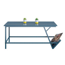 Novogratz Dorel Home Regal Coffee Table In Metal Blue