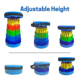 Portable Telescopic Stool - Adjustable Folding Stool For Camping, Travel & Outdoor Use - Supports Up To 180Kg (Rainbow) - thumbnail 3
