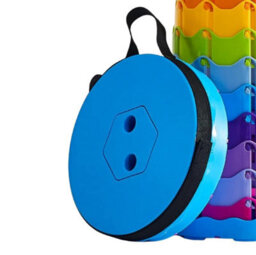 Portable Telescopic Stool - Adjustable Folding Stool For Camping, Travel & Outdoor Use - Supports Up To 180Kg (Rainbow) - thumbnail 2