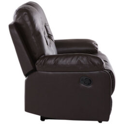 Beliani Manual Recliner Sofa 2 Seater Bergen Faux Leather Brown - thumbnail 7