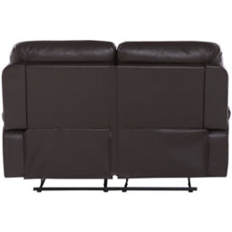 Beliani Manual Recliner Sofa 2 Seater Bergen Faux Leather Brown - thumbnail 8