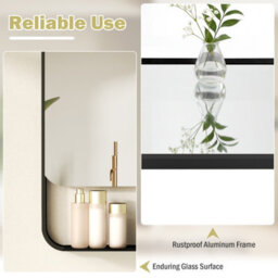 Gainoom 88 X 50Cm Led Bathroom Mirror Aluminum Framed Vanity Mirror Wall-Mounted Mirror - thumbnail 5