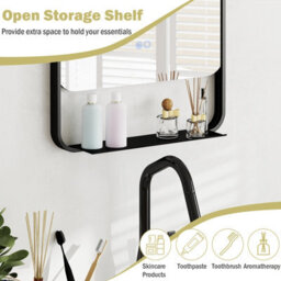 Gainoom 88 X 50Cm Led Bathroom Mirror Aluminum Framed Vanity Mirror Wall-Mounted Mirror - thumbnail 7