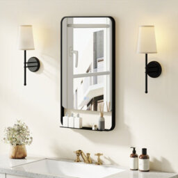 Gainoom 88 X 50Cm Led Bathroom Mirror Aluminum Framed Vanity Mirror Wall-Mounted Mirror - thumbnail 4
