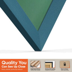 "16X16"" Navy Blue Sleek Vinyl Record Frame With Emerald Mount For 12 Inch Lp Disc - Ak Frames" - thumbnail 3