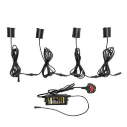 Litecraft Sitka Chrome 3W Led Outdoor 4 X Recessed Deck Light Kit With Photocell Sensor - thumbnail 3