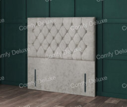 Comfy Deluxe 3Ft Single Zen Studded Button  54Inch Floorstanding Red Crushed Velvet Headboard